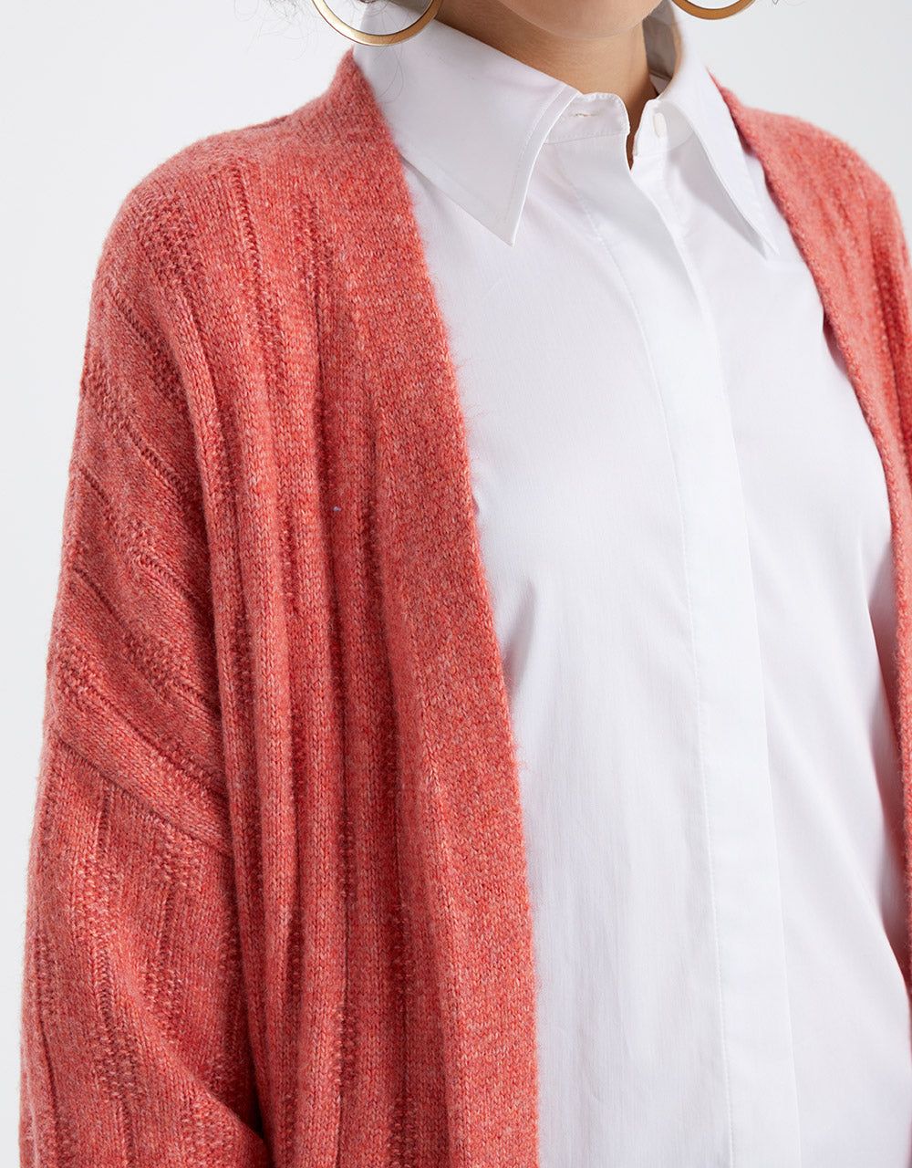 Open Front Drop Shoulder Long Cardigan sold by Urban Revivo product image thumbnail 5