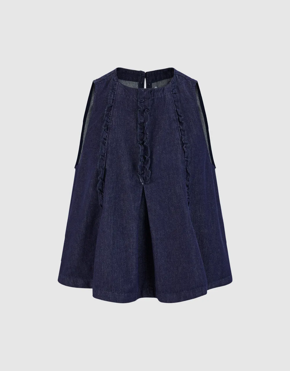 Sleeveless Crew Neck Denim Shirt sold by Urban Revivo product image thumbnail 2