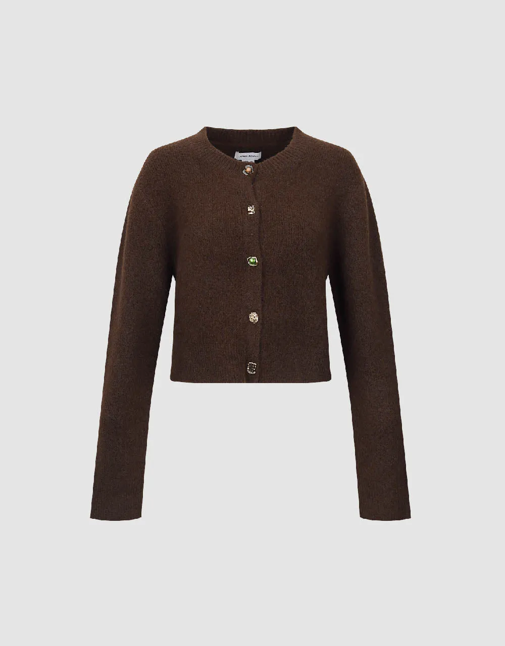 Button Up Crew Neck Knitted Cardigan sold by Urban Revivo product image thumbnail 2