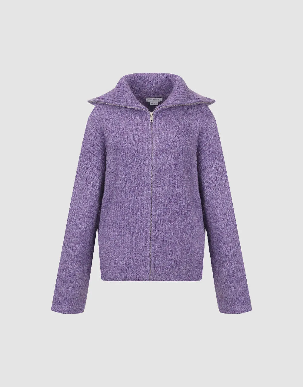 Zipper Front Loose Knitted Cardigan sold by Urban Revivo product image thumbnail 2