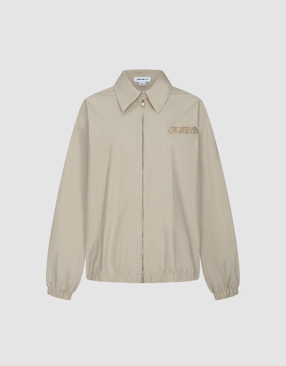 Zipper Front Straight Shirt sold by Urban Revivo