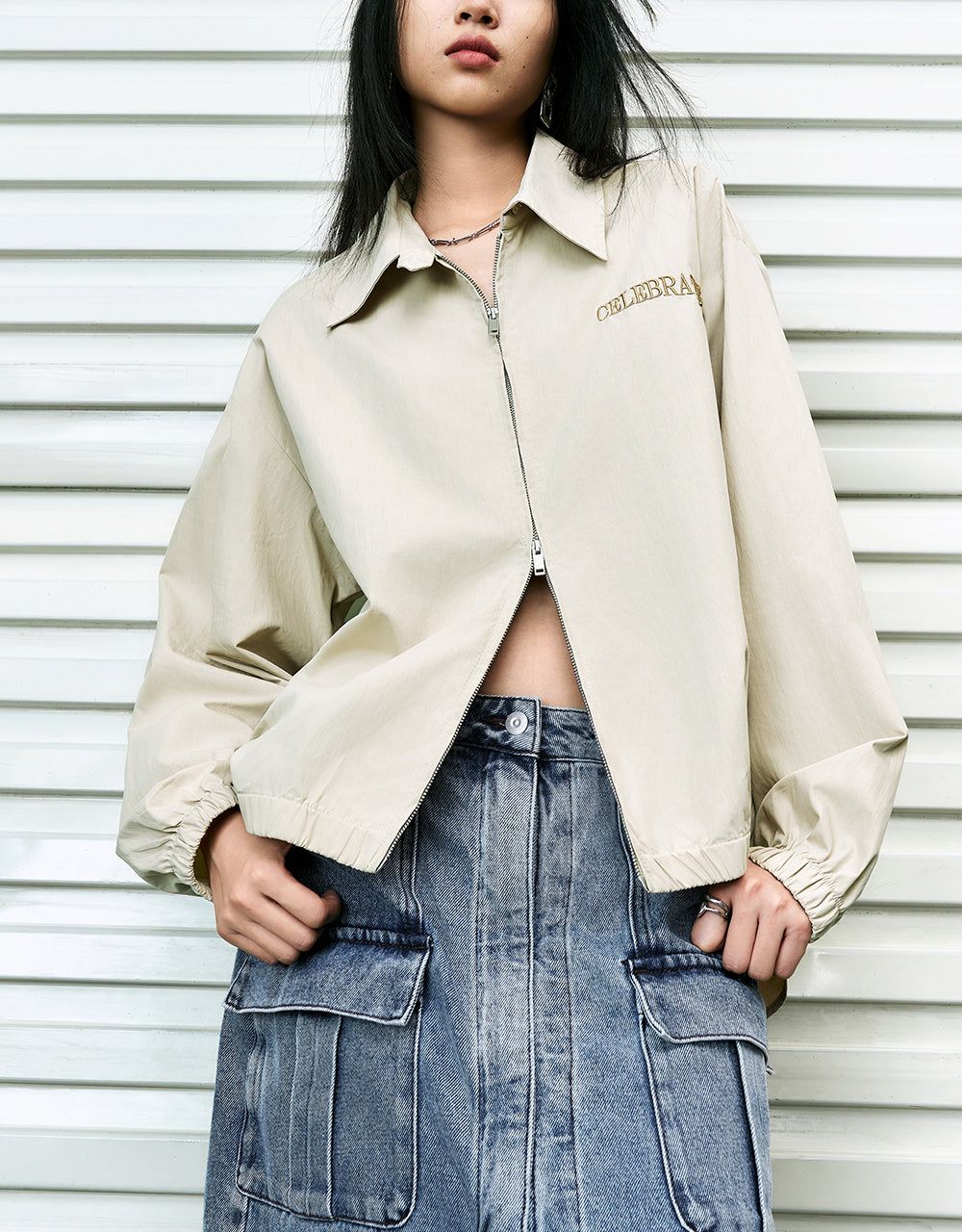 Zipper Front Straight Shirt sold by Urban Revivo product image thumbnail 2