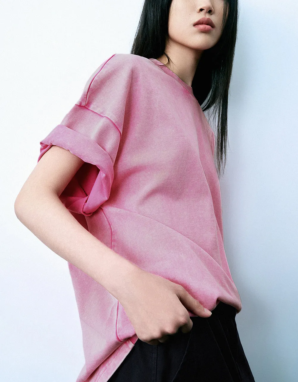 Crew Neck Loose T-Shirt sold by Urban Revivo product image thumbnail 3