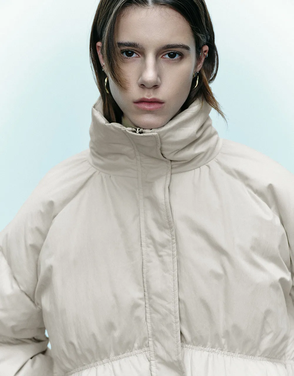 Stand Collar Puffer Jacket sold by Urban Revivo product image thumbnail 5