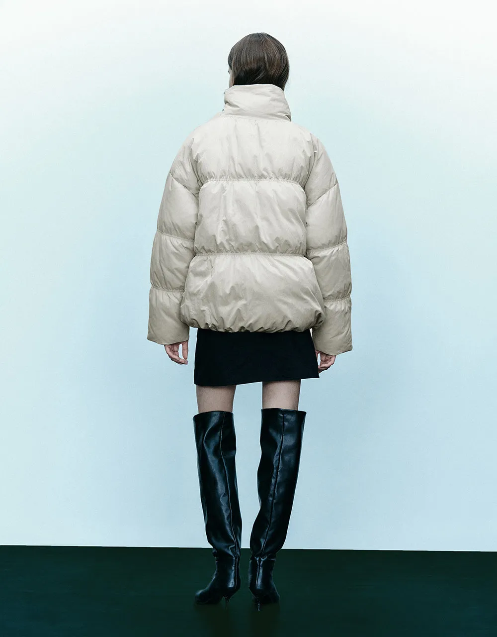 Stand Collar Puffer Jacket sold by Urban Revivo product image thumbnail 4