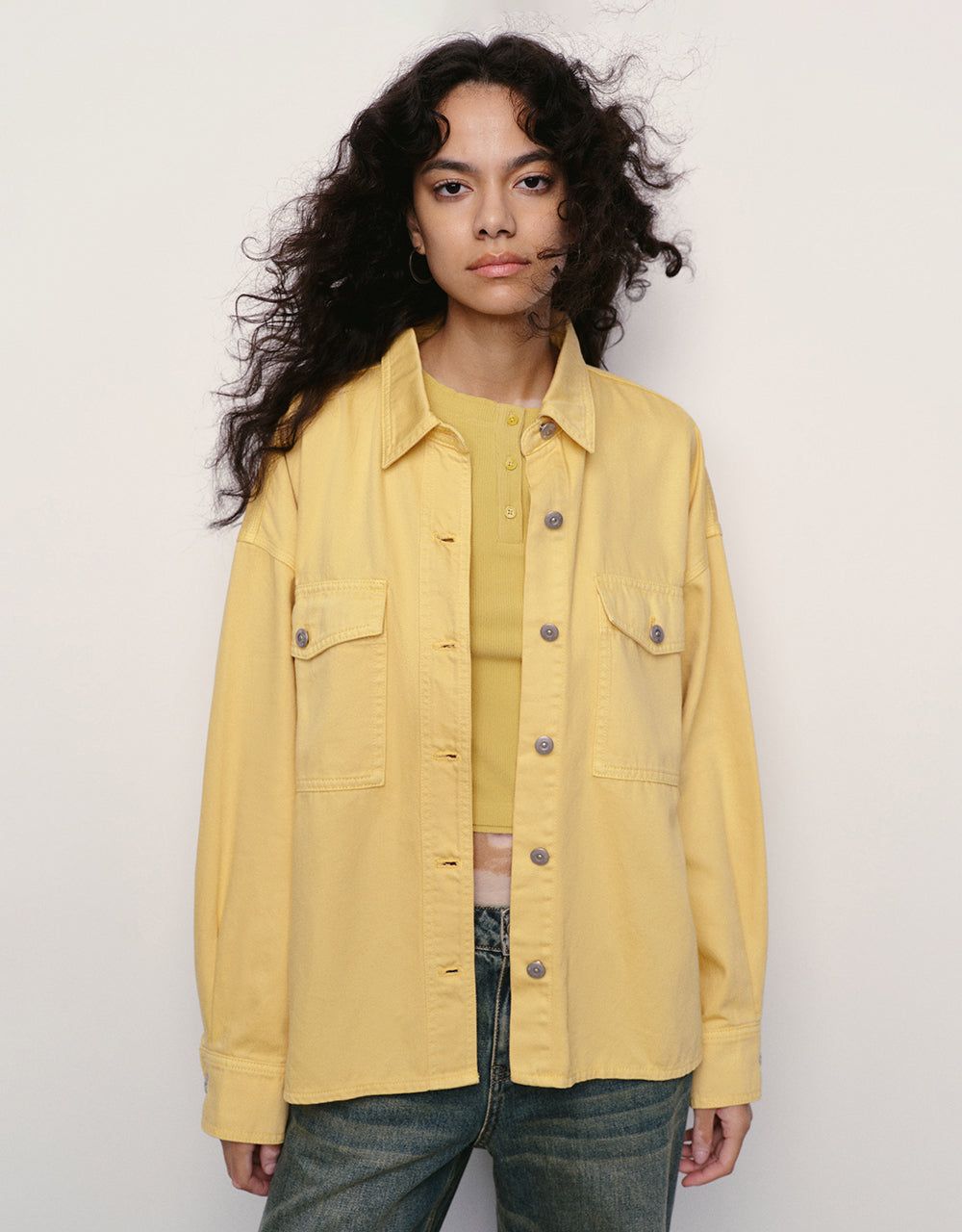 Button Up Denim Shirt sold by Urban Revivo