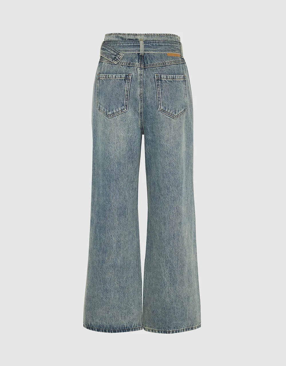 Wide-Leg Jeans With Belt sold by Urban Revivo product image thumbnail 3