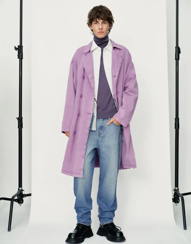 Single Breasted Denim Trench Coat sold by Urban Revivo