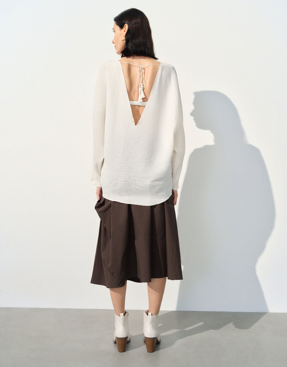 Dolman Sleeve Crew Neck Overhead Shirt sold by Urban Revivo product image thumbnail 4