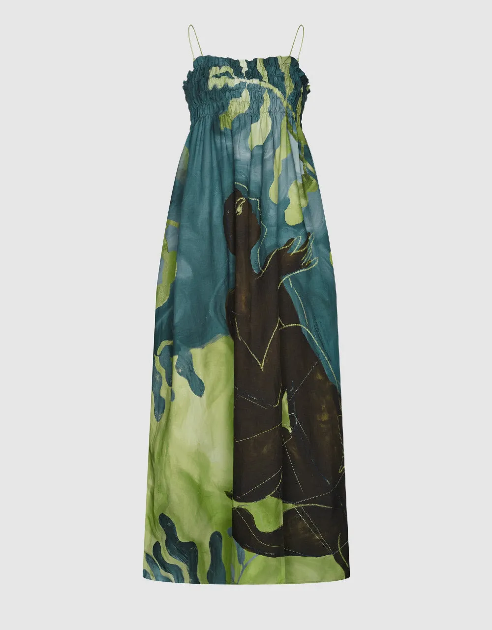Printed Sleeveless Off-Shoulder A-Line Dress sold by Urban Revivo product image thumbnail 2