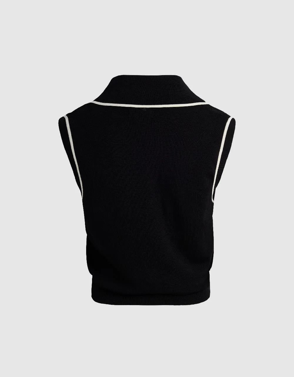 Sleeveless V-Neck Knitted Cardigan sold by Urban Revivo product image thumbnail 5