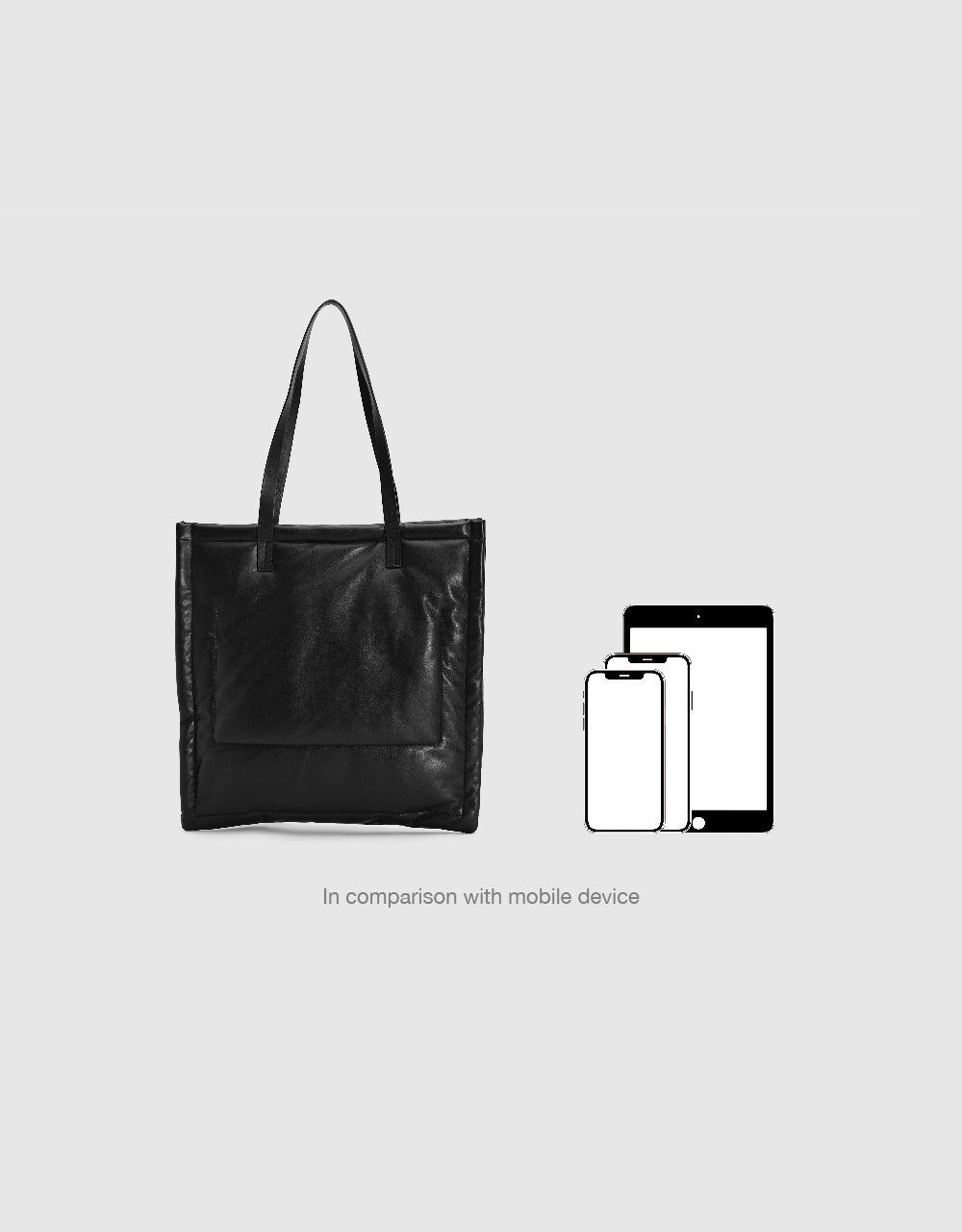Vegan Leather Tote Bag sold by Urban Revivo product image thumbnail 3