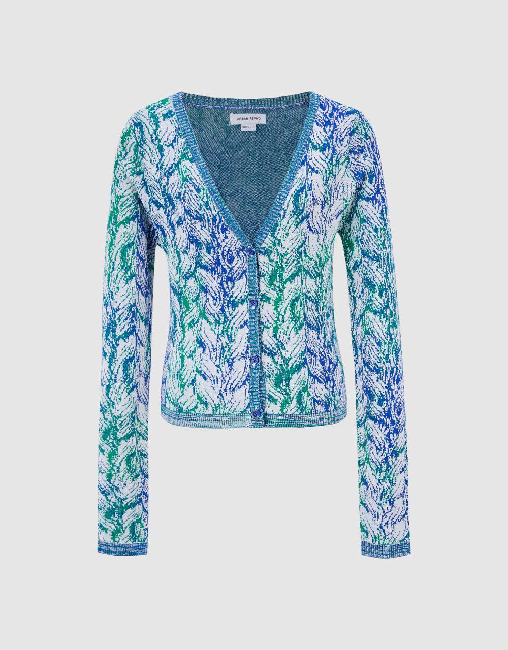 V-Neck Knitted Cardigan sold by Urban Revivo product image thumbnail 2