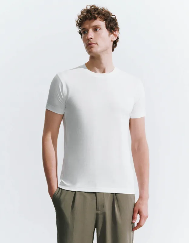 Crew Neck Straight T-Shirt sold by Urban Revivo