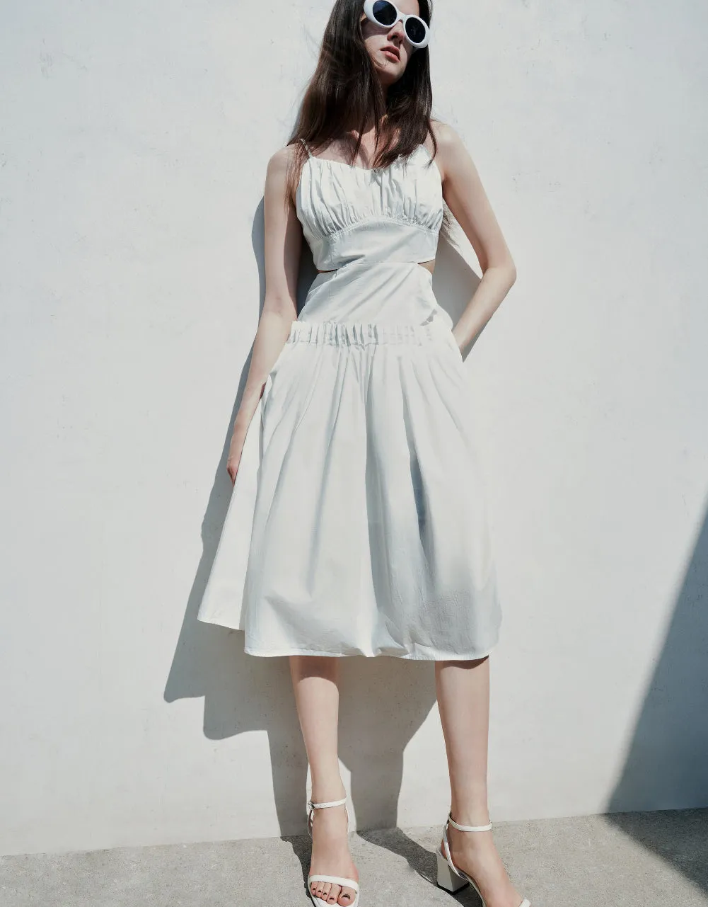 Ruched Cami Skater Dress sold by Urban Revivo product image thumbnail 3