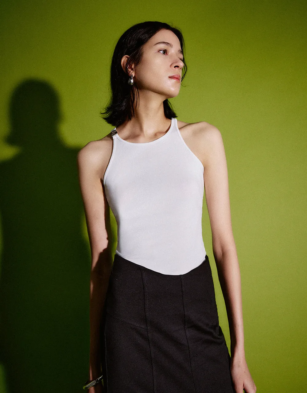 Crew Neck Knitted Tank Top sold by Urban Revivo product image thumbnail 3