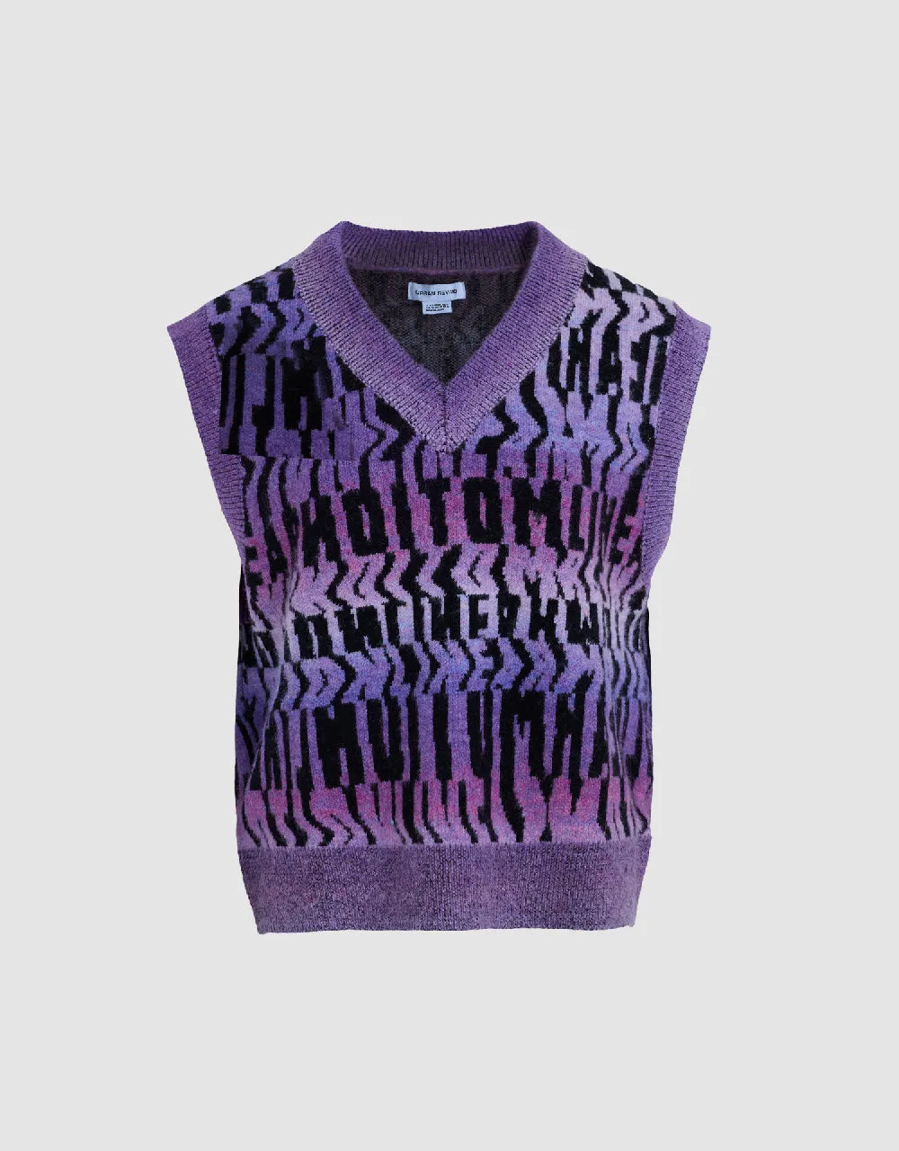 Letter Print Knit Vest sold by Urban Revivo