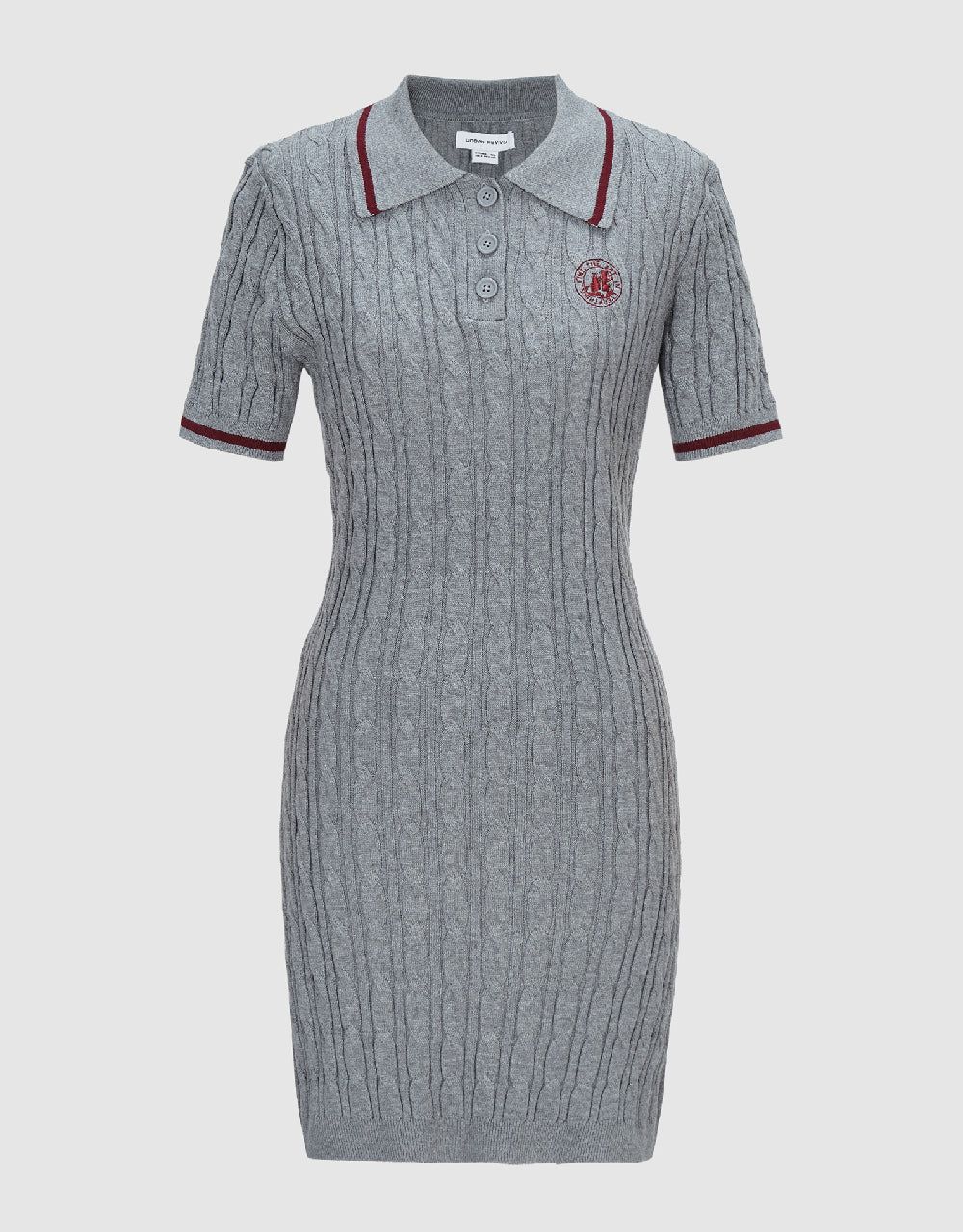 Rib Knitted Polo Dress sold by Urban Revivo product image thumbnail 5