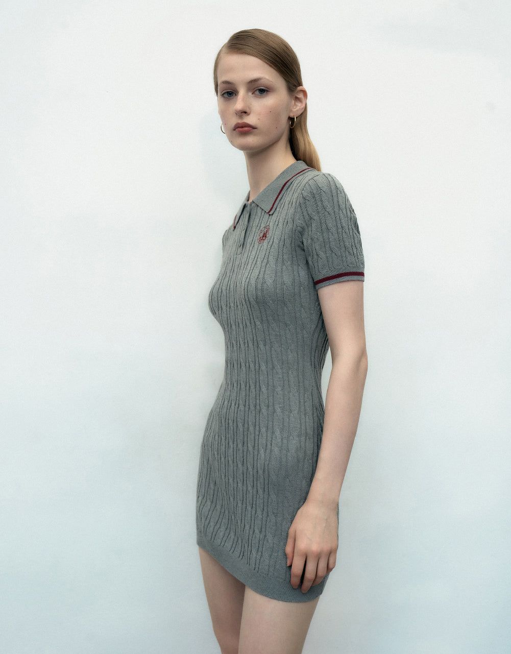 Rib Knitted Polo Dress sold by Urban Revivo product image thumbnail 2