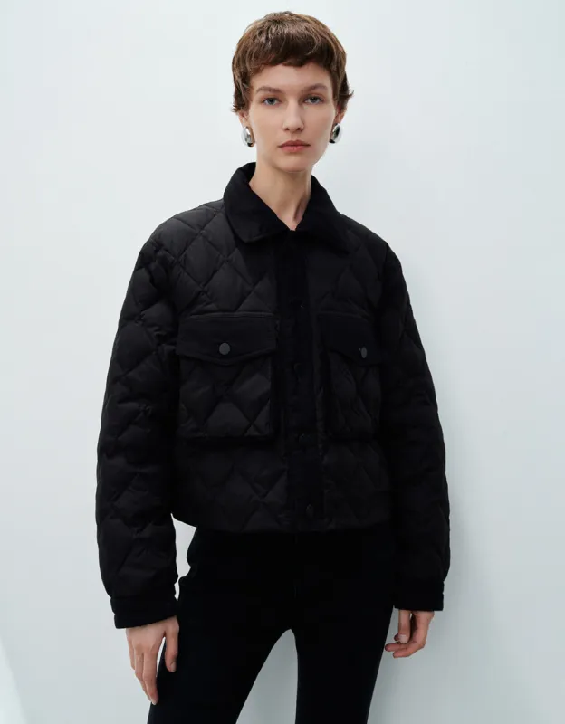 Quilted Straight Down Jacket sold by Urban Revivo