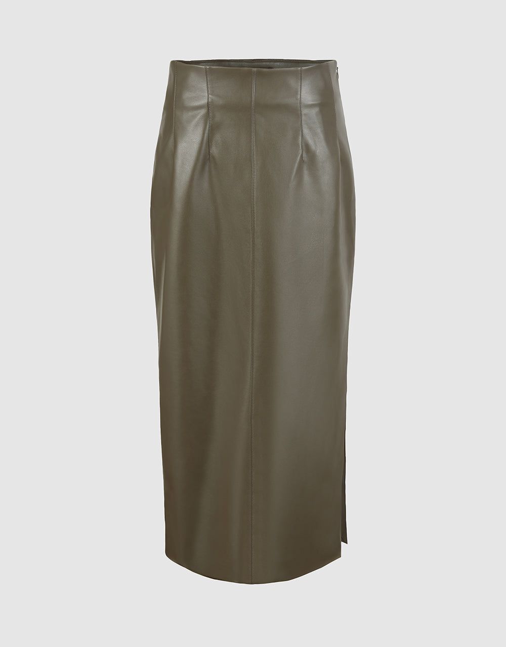 Vegan Leather Midi Straight Skirt sold by Urban Revivo