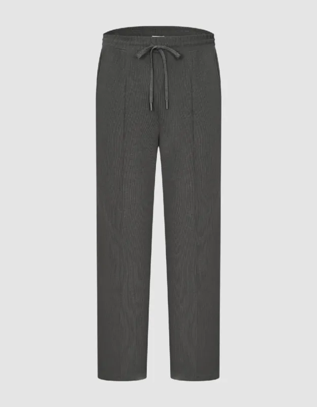 Drawstring Waist Knitted Wide-Leg Pants sold by Urban Revivo