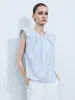 Crew Neck Sleeveless Blouse sold by Urban Revivo