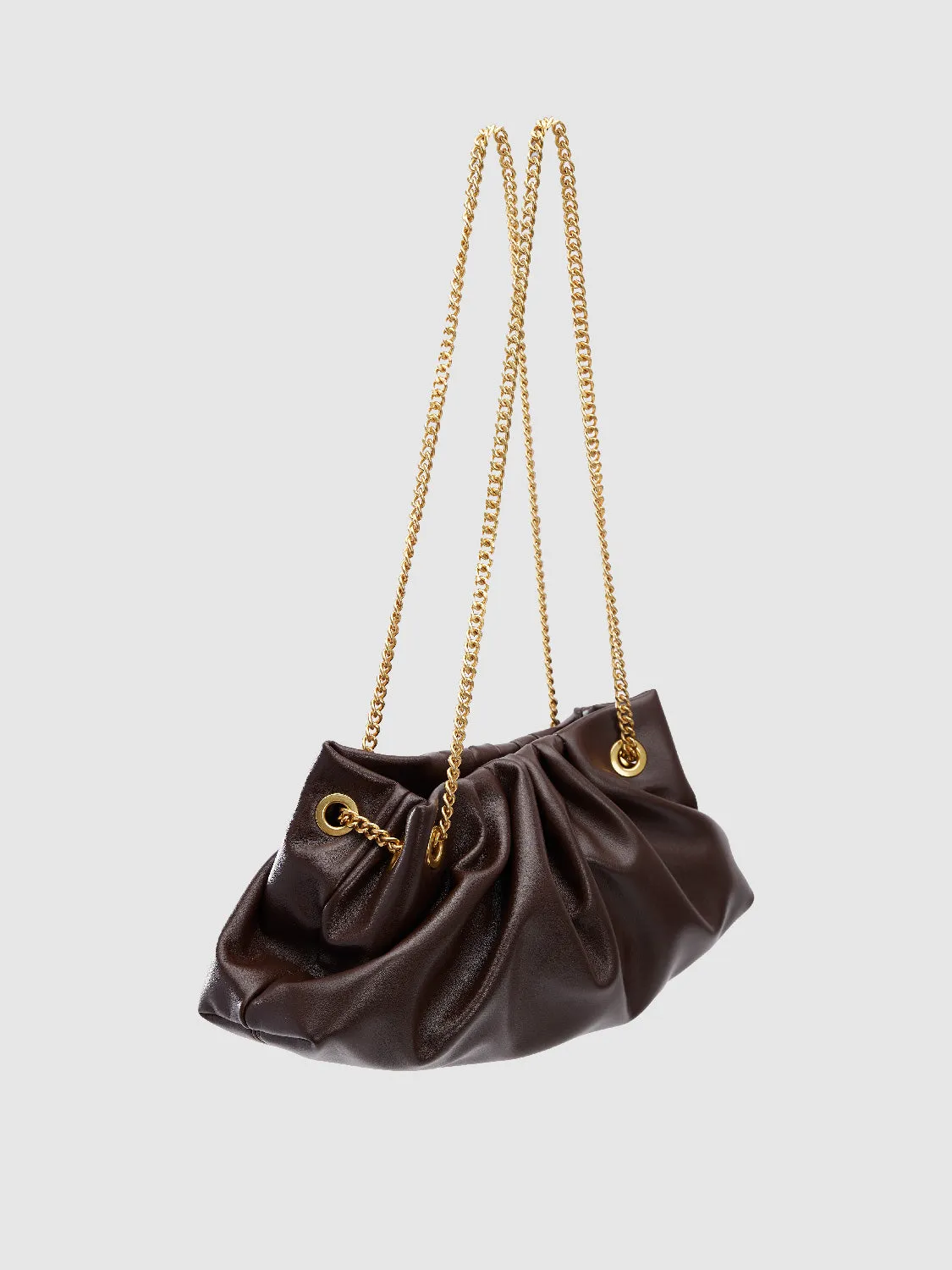 Ruched Chained Vegan Leather Shoulder Bag sold by Urban Revivo product image thumbnail 3