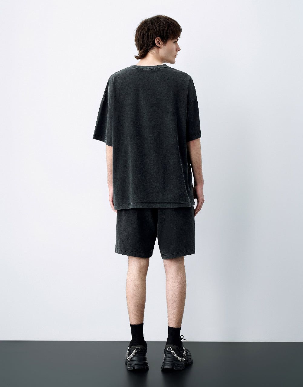 Letter Embossed Crew Neck T-Shirt sold by Urban Revivo product image thumbnail 3