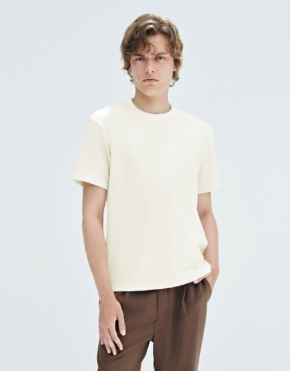 Standard Sleeve Crew Neck T-Shirt sold by Urban Revivo