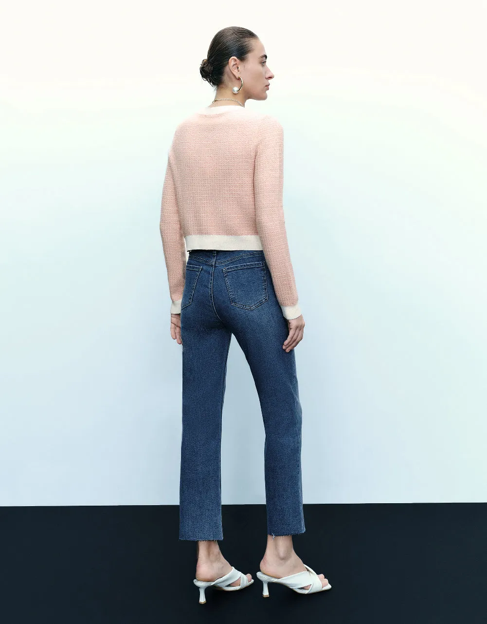 Knitted Cardigan With Faux Pearl Buttons sold by Urban Revivo product image thumbnail 4