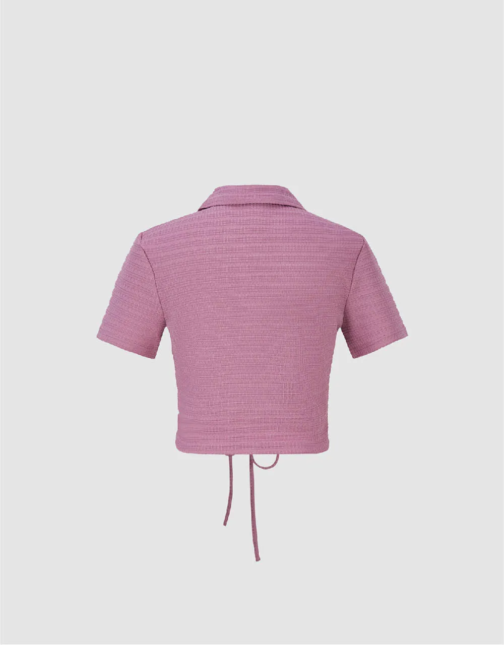 Lace Up Front V-Neck Skinny T-Shirt sold by Urban Revivo product image thumbnail 5