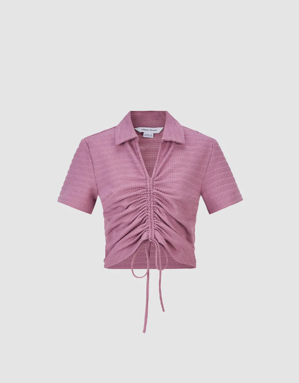 Lace Up Front V-Neck Skinny T-Shirt sold by Urban Revivo product image thumbnail 4