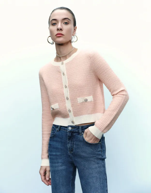 Knitted Cardigan With Faux Pearl Buttons sold by Urban Revivo