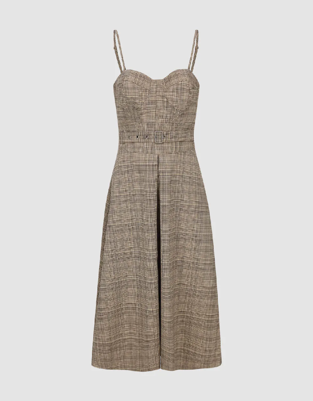 Plaid Sleeveless V-Neck A-Line Dress sold by Urban Revivo product image thumbnail 2