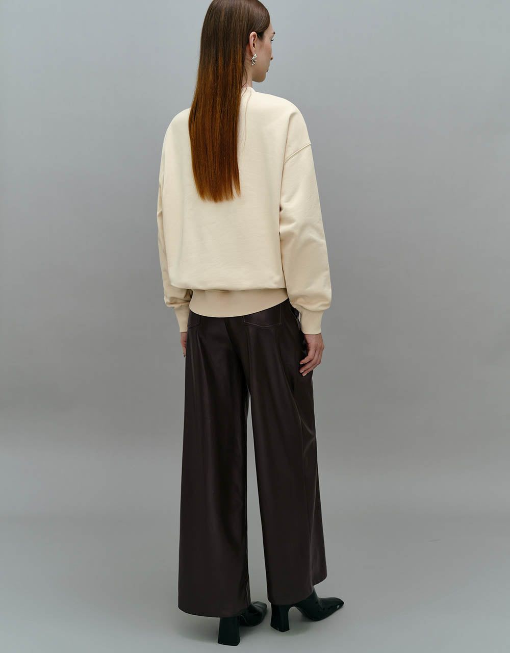Vegan Leather Wide-Leg Pants sold by Urban Revivo product image thumbnail 5