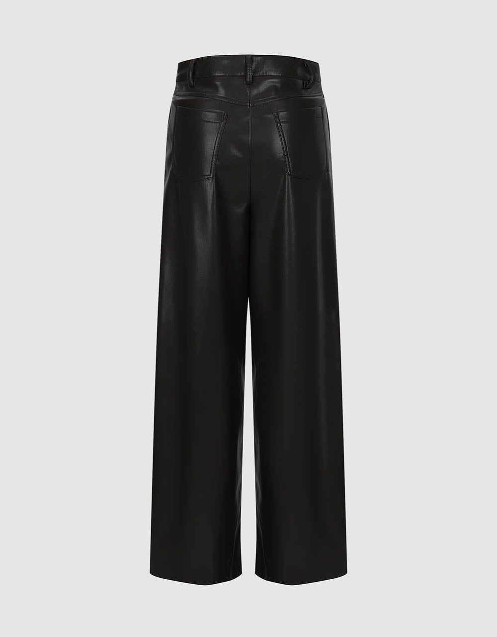 Vegan Leather Wide-Leg Pants sold by Urban Revivo product image thumbnail 2