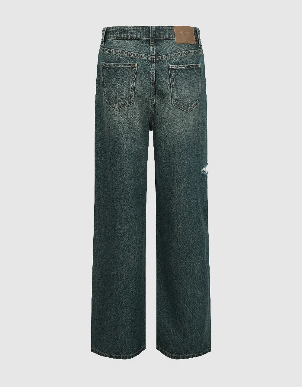 Cut-Out Wide-Leg Jeans sold by Urban Revivo product image thumbnail 3
