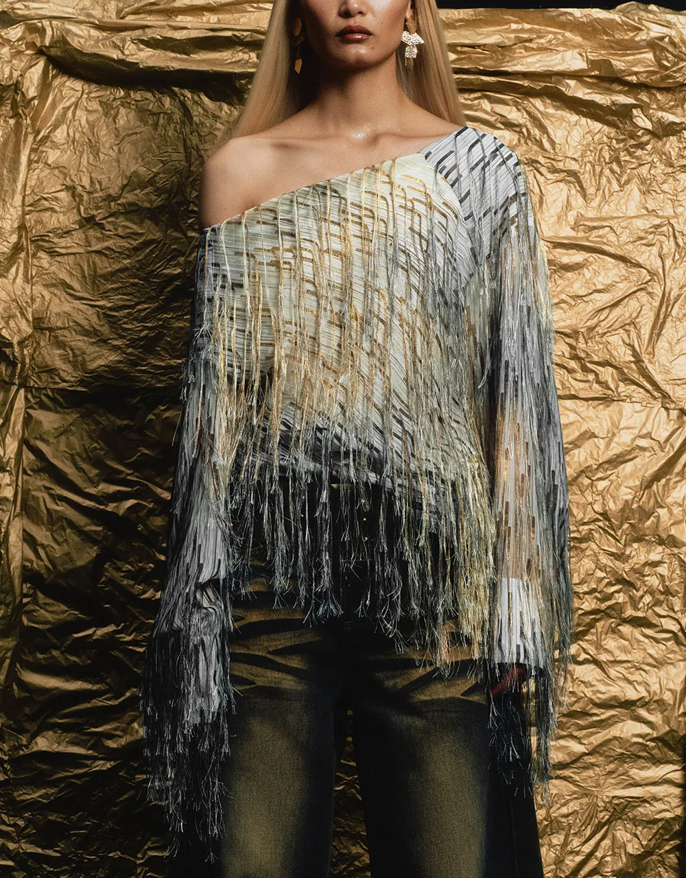 Cowl Neck Overhead Shirt With Tassel sold by Urban Revivo product image thumbnail 2