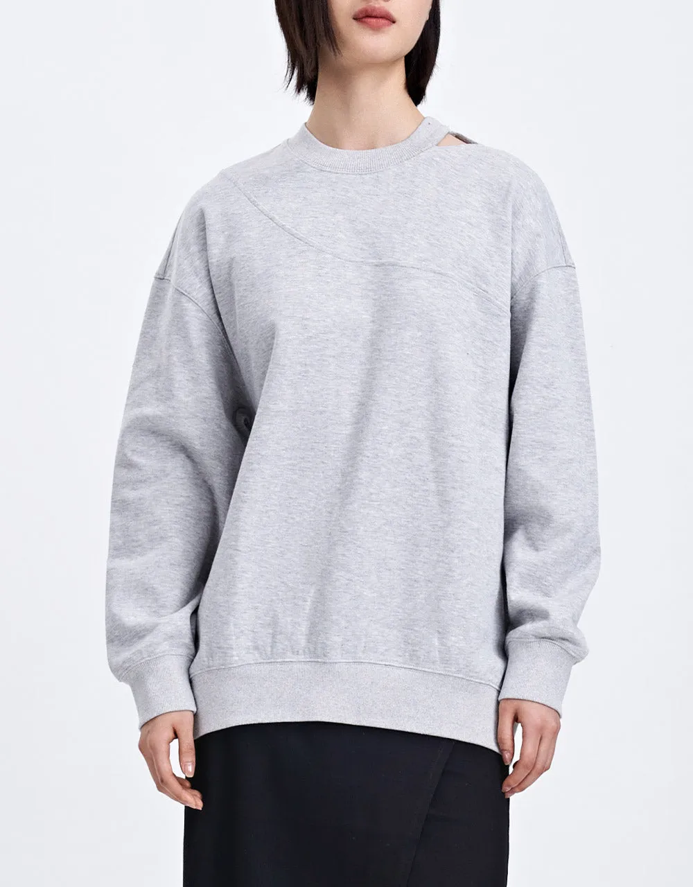 Cut Out Long Sleeve Tee sold by Urban Revivo product image thumbnail 4