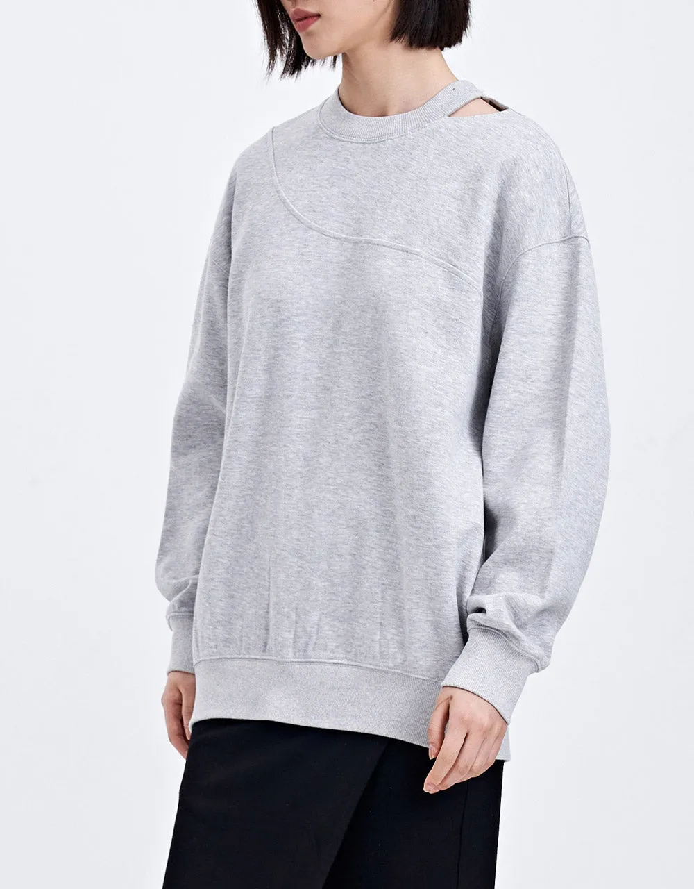Cut Out Long Sleeve Tee sold by Urban Revivo product image thumbnail 2