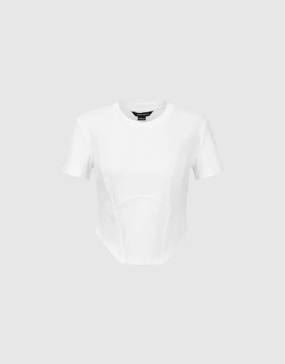 Crew Neck Straight Skinny T-Shirt sold by Urban Revivo product image thumbnail 2