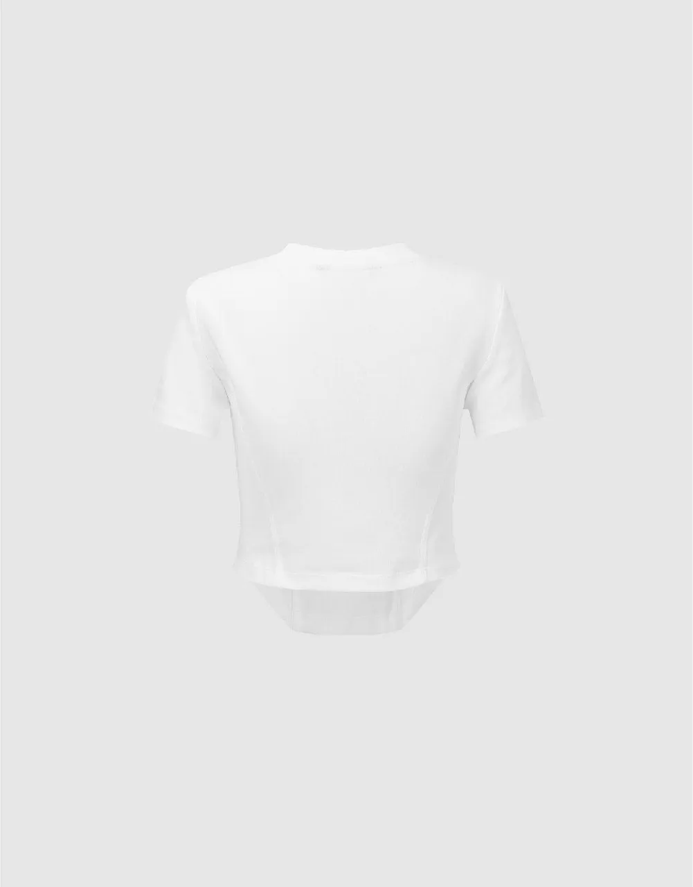 Crew Neck Straight Skinny T-Shirt sold by Urban Revivo product image thumbnail 5