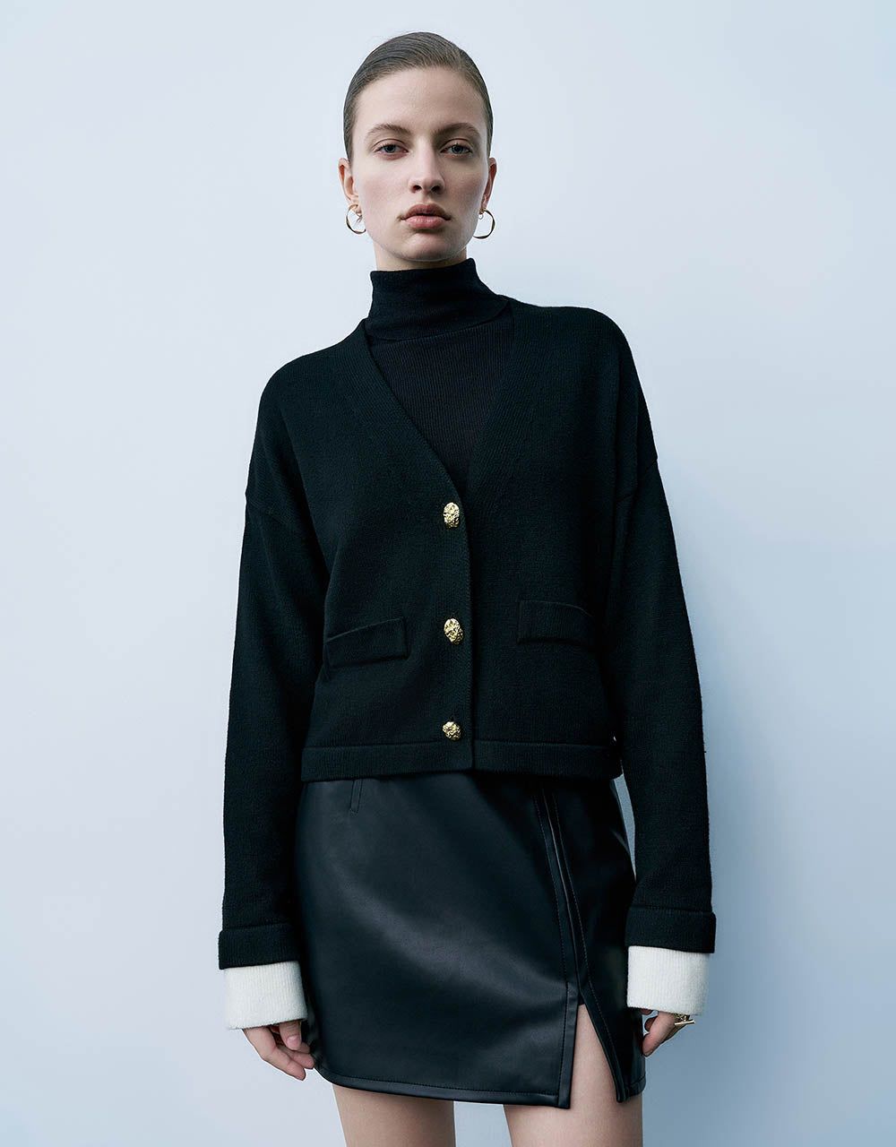 V-Neck Knitted Cardigan sold by Urban Revivo