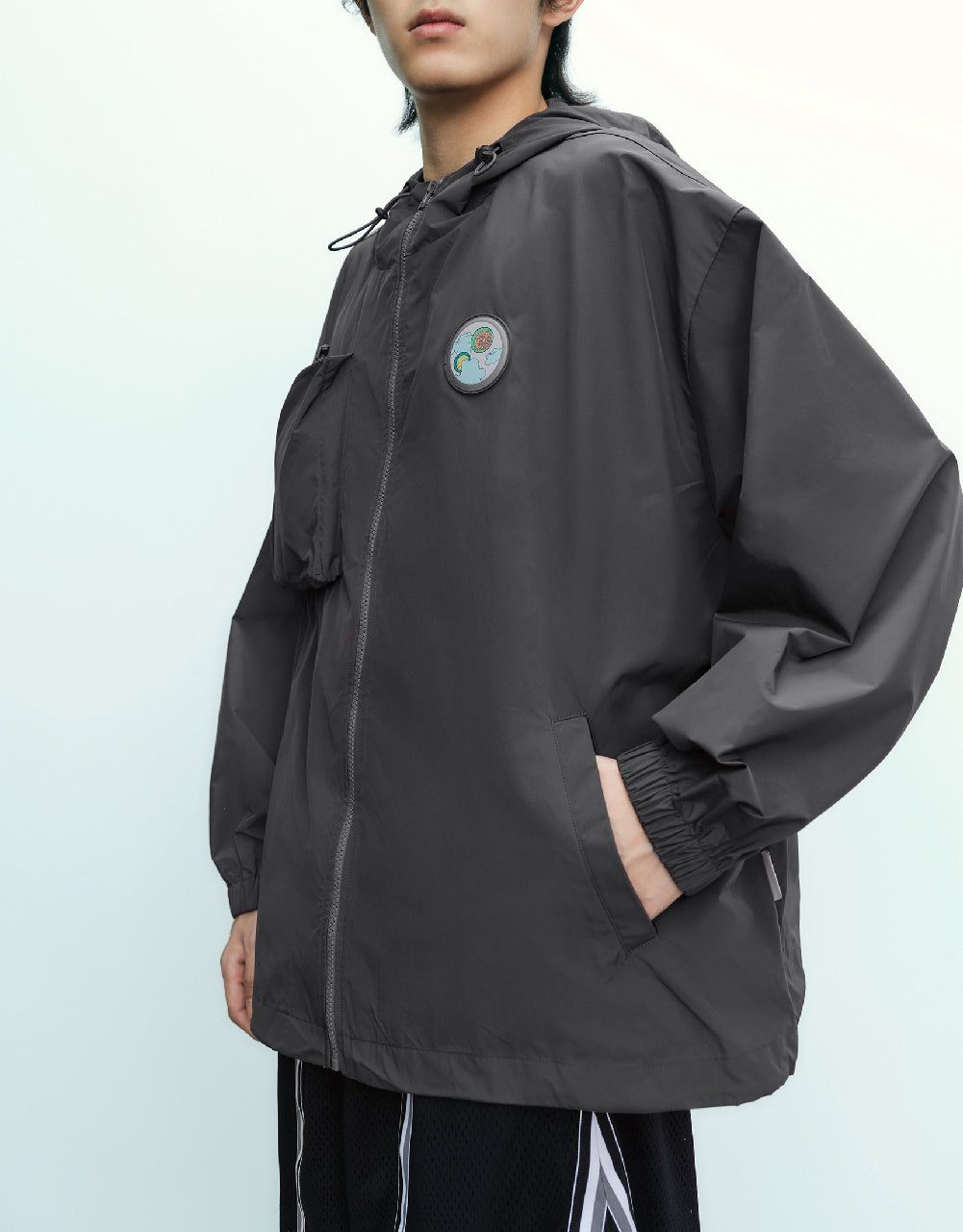 Zipper Front Hooded Jacket sold by Urban Revivo product image thumbnail 3