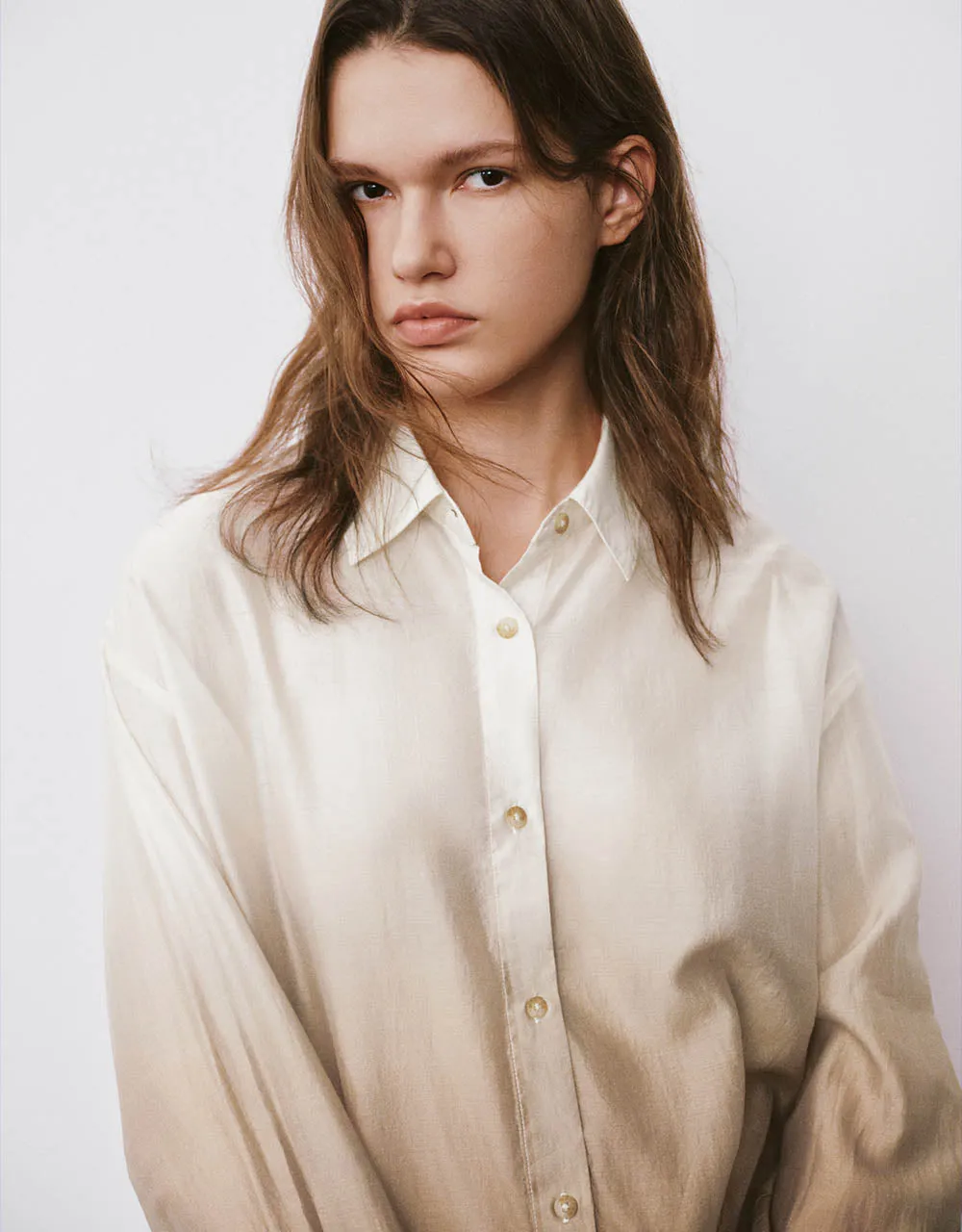 Gradient Button Up Straight Shirt sold by Urban Revivo product image thumbnail 4