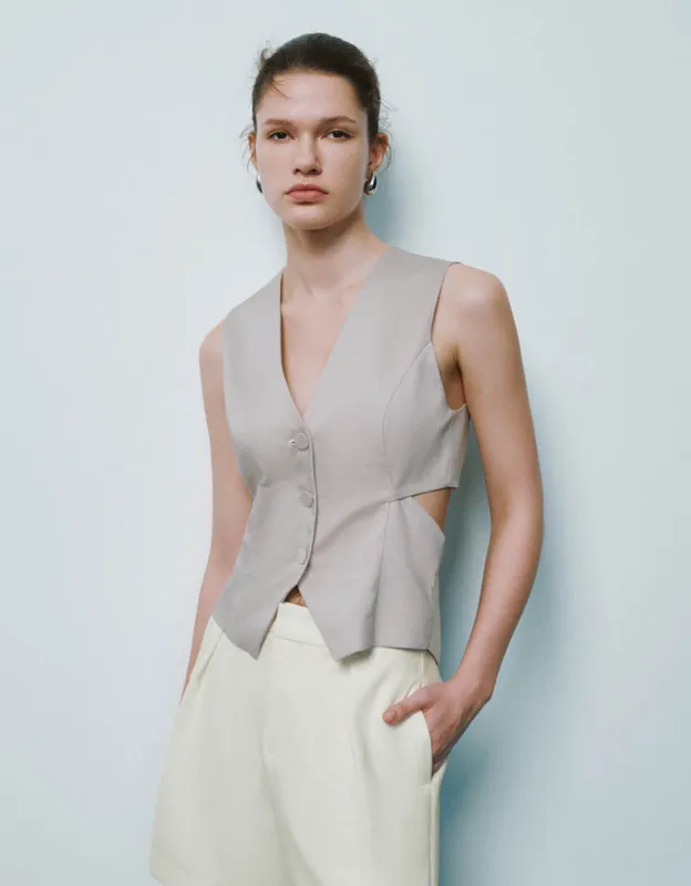 V-Neck Waistcoat sold by Urban Revivo