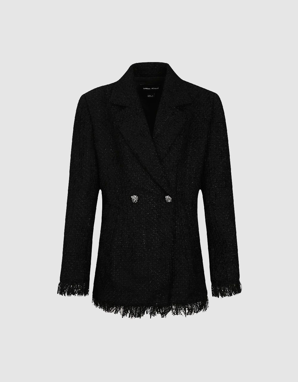 Tweed Straight Notch Lapel Coat sold by Urban Revivo product image thumbnail 2