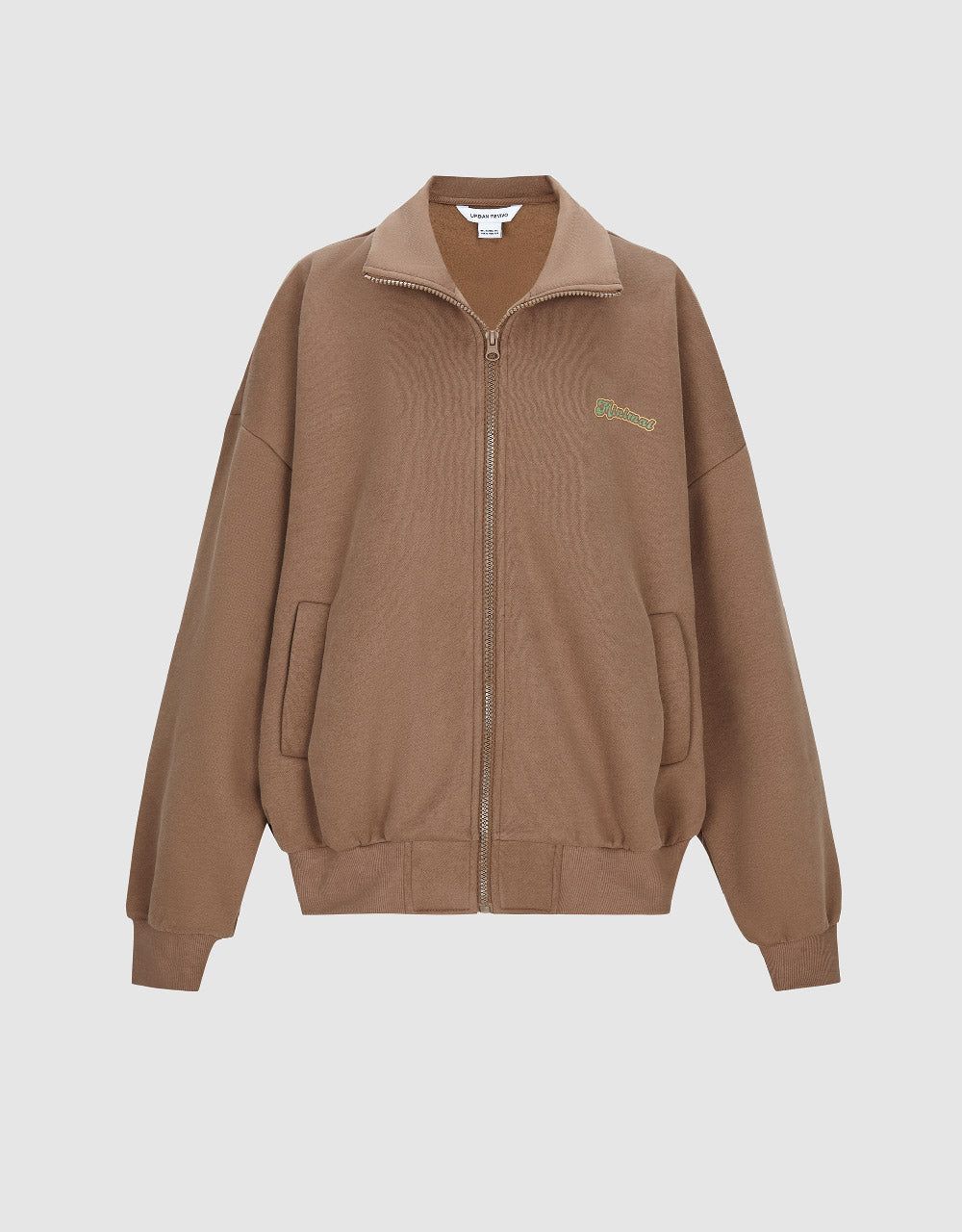 Zipper Front Stand Collar Straight Jacket sold by Urban Revivo product image thumbnail 2