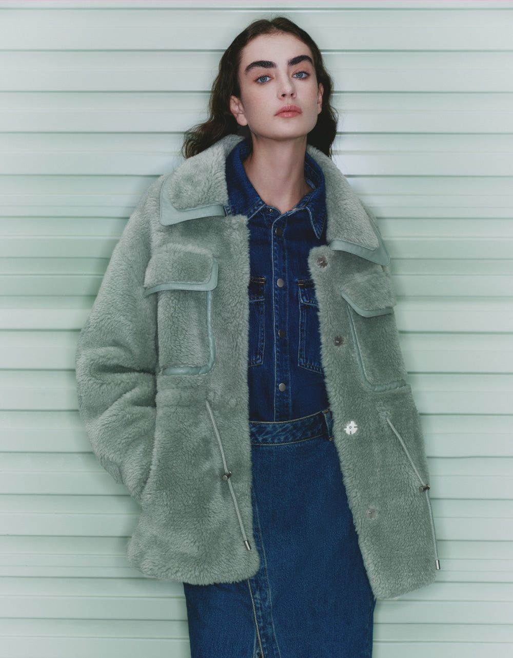 Fluffy Jacket With Drawstring Belt sold by Urban Revivo